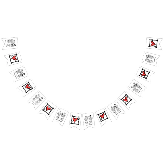 Personalisierte Biker Couple Wedding Wimpelkette (Alle)