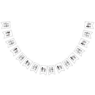 Personalisierte Biker Couple Wedding Wimpelkette