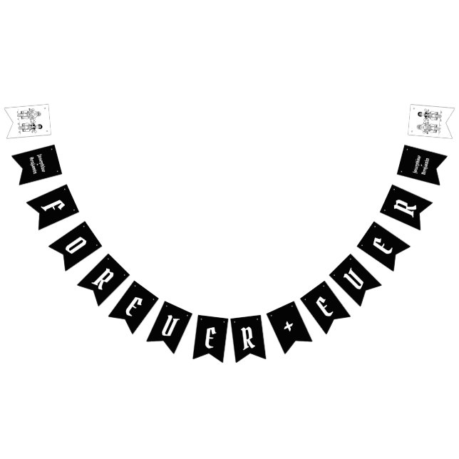 Personalisierte Biker Couple Wedding Wimpelkette (Alle)