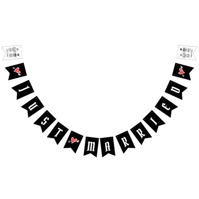 Personalisierte Biker Couple Wedding Wimpelkette (Alle)