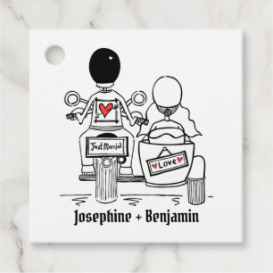 Personalisierte Biker-Motorrad-Hochzeitsgeschenkan Geschenkanhänger