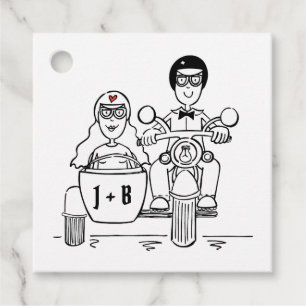 Personalisierte Biker-Motorrad-Hochzeitsgeschenkan Geschenkanhänger