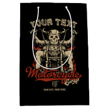 Personalisierte Biker Skeleton Motorrad Shop Garag
