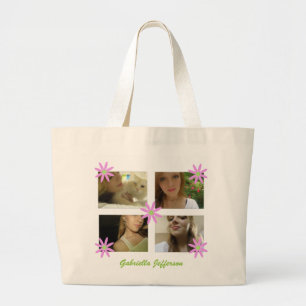 Personalisierte Bild-Collagen-Taschen-Tasche Jumbo Stoffbeutel
