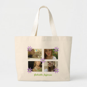 Personalisierte Bild-Collagen-Taschen-Tasche Jumbo Stoffbeutel