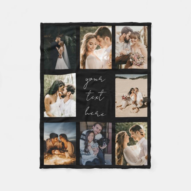 Personalisierte Bilderfamilie für benutzerdefinier Fleecedecke (Vorderseite)