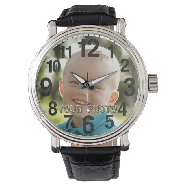 Personalisierte Bildüberwachungen für Männer, Frau Armbanduhr (Vorderseite)