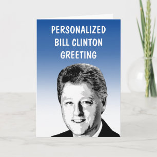 Personalisierte Bill Clinton Grußkarte Karte