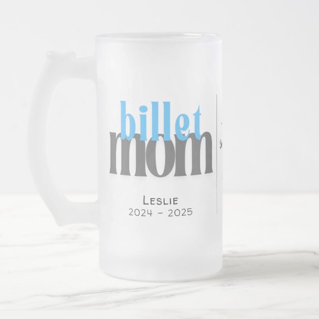 Personalisierte Billet-Mama mit wissenschaftlichen Mattglas Bierglas (Links)