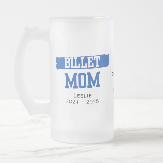 Personalisierte Billet-Mama mit wissenschaftlichen Mattglas Bierglas (Links)
