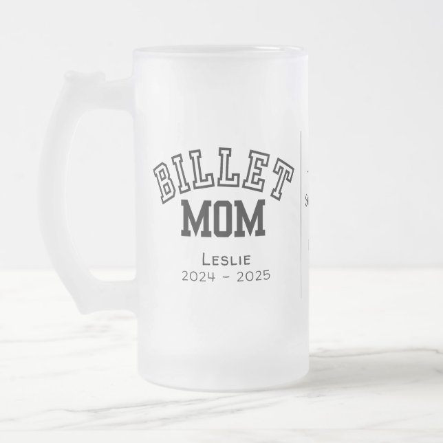 Personalisierte Billet-Mama mit wissenschaftlichen Mattglas Bierglas (Links)