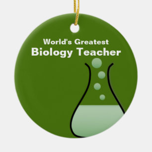 Personalisierte Biologielehrer-Ornament Keramik Ornament