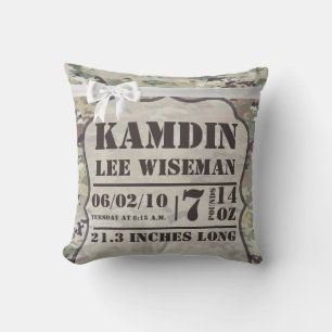 Personalisierte Birth Pillow Army OCP Camouflage U Kissen