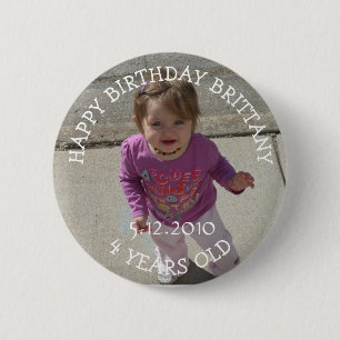 Personalisierte Birthday Girl Button