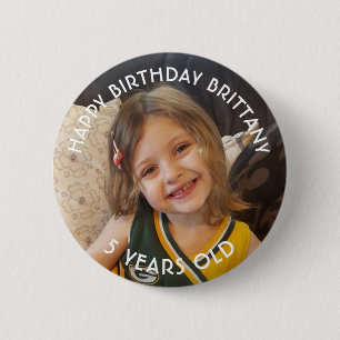 Personalisierte Birthday Girl Button