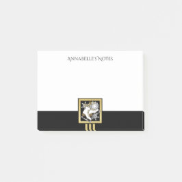 Personalisierte Black and Gold Glitzer Ice Skaten Post-it Klebezettel