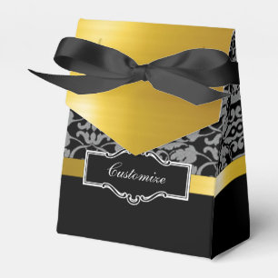 Personalisierte Black and Gold Zelt Fevor Box Geschenkschachtel