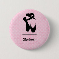 Personalisierte Black Ballet Shoes En Point