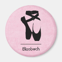 Personalisierte Black Ballet Shoes En Point