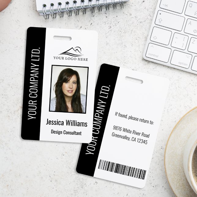 Personalisierte Black Corporate Employee Security  Ausweis (Von Creator hochgeladen)