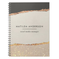 Personalisierte Black Cream Gold Glitzer Imitats F