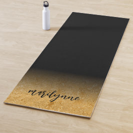 Personalisierte Black Gold Übungsmatte Yogamatte