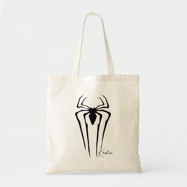 Personalisierte Black Spider Tote Bag Tragetasche (Vorne)