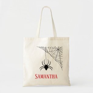 Personalisierte Black Spider und Spider Web Tote B Tragetasche