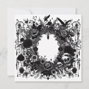 Personalisierte Blankenkarte - Schwarzweißvorlage Einladung