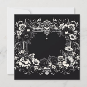 Personalisierte Blankenkarte - Schwarzweißvorlage Einladung