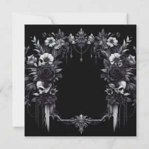 Personalisierte Blankenkarte - Schwarzweißvorlage Einladung