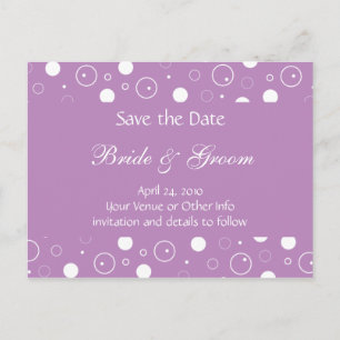 Personalisierte Blasen Save the Date Ankündigungspostkarte