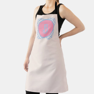 Personalisierte Blau- und Rosa-Mehrfach-Print-Schü Schürze
