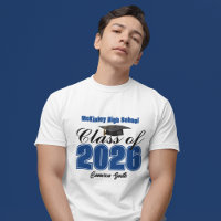 Personalisierte blaue Abschlussklasse 2026