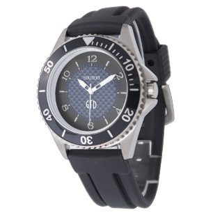 Personalisierte blaue armbanduhr