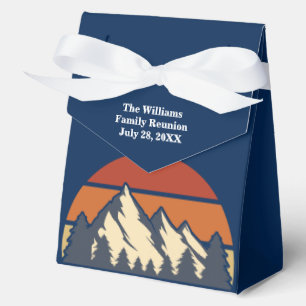 Personalisierte Blaue Bergsonnenuntergangsfeier Geschenkschachtel