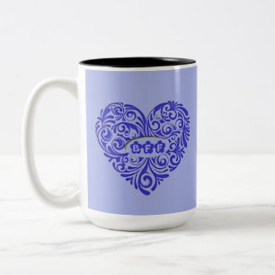 Personalisierte blaue BESTE FREUNDIN Tasse