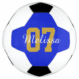 Personalisierte blaue Bezeichnung Fußball