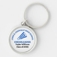 Personalisierte blaue Cheerleaderin der High Schoo