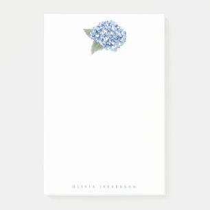 Personalisierte Blaue Hortensienblüte Post-it Klebezettel