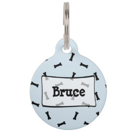 Personalisierte blaue Hundeknochen-niedliche Haustiermarke