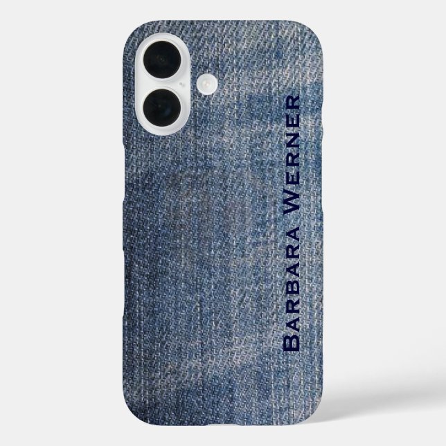 personalisierte blaue Jeans Case-Mate iPhone Hülle (Rückseite)