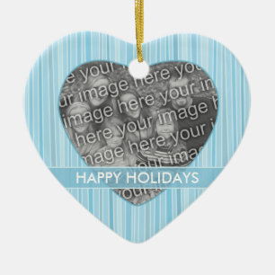 Personalisierte blaue keramik ornament