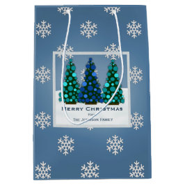 Personalisierte blaue mittlere geschenktüte