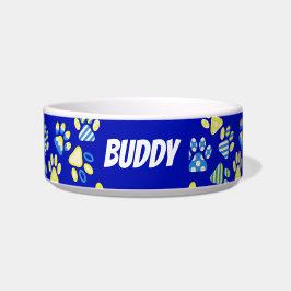 Personalisierte blaue Paste Napf