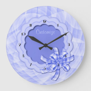 Personalisierte blaue Skalierung der Rahmenhalteru Große Wanduhr