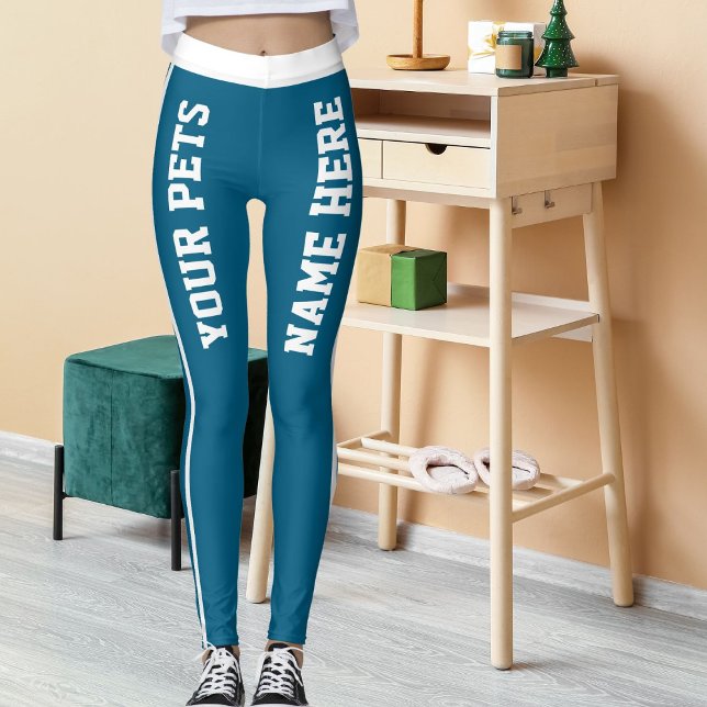 Personalisierte Blaue Streifen Leggings (Von Creator hochgeladen)