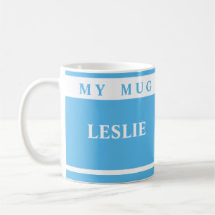 Personalisierte blaue Tasse