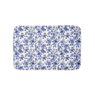 Personalisierte blaue Toile-Badematte Badematte