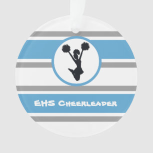 Personalisierte blaue und silberne ornament